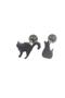 Cerrahi Çelik Kedili Piercing Set - 2