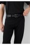 Black Faux Leather Belt 0912410-900