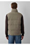 Water Repellent Stand Collar Brown Inflatable Vest Loose Fit / Comfortable Cut 0110854-70376 - 5
