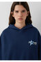 Hooded Navy Blue Sweatshirt 1S20106-70487 - 6