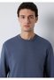 Crew Neck Navy Blue Basic Sweatshirt 0S10457-80776 - 6