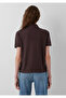 Logo Printed Brown Polo T-Shirt Regular Fit / Normal Cut 1614192-70240 - 5