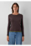 Double Layer Look Brown T-Shirt Slim Fit / Narrow Fit 1614184-70240 - 3