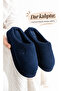 Unisex embroidered velvet soft sole fur-lined slippers