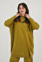 Women's Half Turtleneck Ribbed Detailed Basic 2-Piece Knitwear Hijab Set 8611 - 2