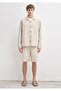 Linen Blend Pocketed Beige Shirt Loose Fit / Relaxed Fit 0212138-70322 - 4