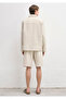 Linen Blend Pocketed Beige Shirt Loose Fit / Relaxed Fit 0212138-70322 - 5