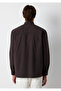 M Embroidery Detailed Brown Shirt Loose Fit / Relaxed Fit 0212140-70220 - 5