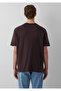 Logo Printed Brown Basic Interlock T-Shirt Loose Fit / Comfortable Loose Cut 0613102-88083 - 5
