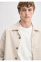 Linen Blend Pocketed Beige Shirt Loose Fit / Relaxed Fit 0212138-70322 - 3