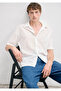 Short Sleeve Ecru Shirt Loose Fit / Relaxed Fit 0212144-70050 - 2