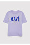 Logo Printed Purple T-Shirt Loose Fit / Comfortable Fit 7610479-70523 - 2