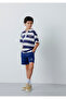 Jeans Striped Polo Collar T-Shirt Loose Fit / Relaxed Fit 6610482-81480 - 2