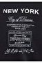 New York Embroidered Black T-Shirt Semi Slim Fit 1614260-900 - 7
