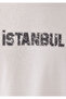 Istanbul Printed Ecru T-Shirt Loose Fit / Comfortable Loose Cut 0613593-70057 - 8