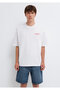 Jeans Printed White T-Shirt Oversize / Wide Cut 0613567-620 - 4