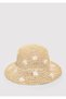 Daisy Patterned Straw Hat 1913855-82044 - 3