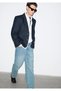 Linen Blend Navy Blue Blazer 0110828-86623 - 2