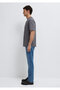 Anthracite Basic T-Shirt with Pockets Loose Fit / Comfortable Cut 0613339-90721 - 4