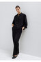 Embroidery Detailed Black Trousers 1011191-900