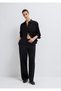 Embroidery Detailed Black Trousers 1011191-900 - 2