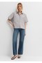 Pocket Detailed Striped Gray Shirt Loose Fit / Relaxed Fit 1211535-88068 - 2