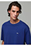 Miav Printed Navy Blue T-Shirt Loose Fit / Comfortable Loose Cut 0613568-70722 - 2