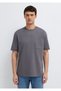 Anthracite Basic T-Shirt with Pockets Loose Fit / Comfortable Cut 0613339-90721 - 3