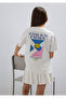 Tennis Printed Ecru T-Shirt Loose Fit / Comfortable Cut 7610397-70057 - 2