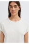 Crew Neck Ecru Basic T-Shirt Regular Fit / Normal Cut 1614177-80194 - 7