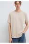 Beige Basic T-Shirt Loose Fit / Comfortable Fit 066249-70004
