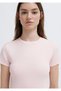 Pink Basic Crop T-Shirt Fitted / Bodycon Cut 1614180-89200 - 6