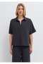 Textured Anthracite Blouse 1211467-70087 - 4