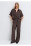 Textured Brown Blouse 1211467-71603 - 2