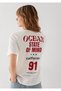 California Printed Ecru T-Shirt Regular Fit / Normal Cut 1613894-70057