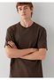 Brown Basic T-Shirt Loose Fit / Comfortable Loose Cut 0613466-71541 - 3