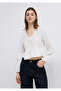 Lace-Up Ecru Blouse with Skirt Detail 1211473-70057 - 3
