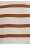 Linen Blended Striped Beige Knitwear 0710415-70227 - 8