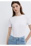 White Basic T-Shirt Fitted / Bodycon Cut 1614106-620