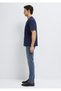 Navy Blue Basic T-Shirt with Pockets Loose Fit / Comfortable Cut 0613339-86623 - 4