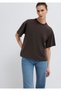 Brown Basic T-Shirt Loose Fit / Comfortable Loose Cut 1614313-70236
