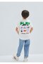 Printed Ecru T-Shirt Oversized / Wide Cut 6610421-70057 - 2