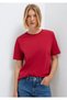 Red Basic T-Shirt Regular Fit / Normal Cut 1600965-70391 - 2