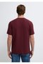 Textured Claret Red Basic T-Shirt Regular Fit / Normal Cut 0610277-70426 - 5