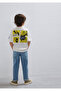 Children's M6610420-70057 Batman Printed T-Shirt Off-White Cobalt - 2