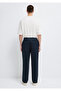 Elastic Waist Navy Blue Trousers 0010610-71379 - 5