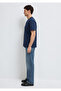 Printed Navy Blue T-Shirt Loose Fit / Comfortable Loose Cut 0613156-70490 - 4