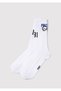 Press Start Printed White Socket Socks 0912198-620 - 2