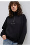 Mvjns Embroidered Semi-Zip Black Sweatshirt 1S10533-900