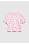 Kalp Printed Pink T-Shirt Loose Fit / Comfortable Fit 7610400-71007 - 3